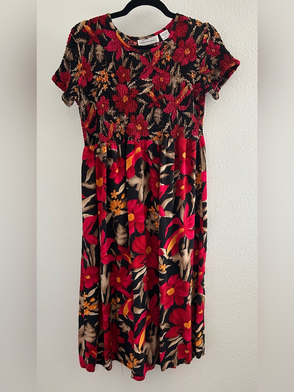 Impressions Floral Smocked Midi Dress
